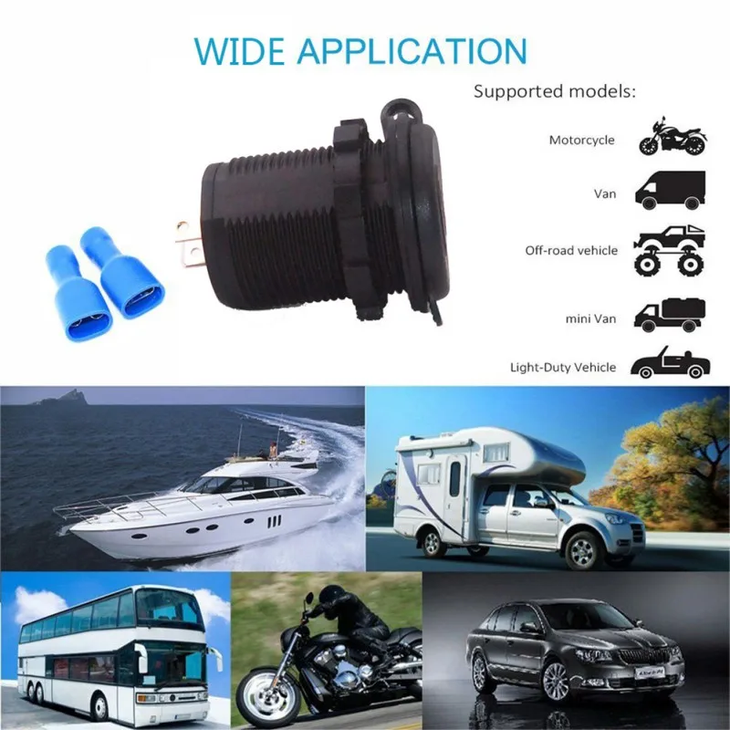 4.2A 12-24 в светодиодный USB зарядное устройство для мотоцикла Авто Грузовик ATV Лодка автомобиль двойной USB разъем зарядное устройство адаптер питания розетка мощность