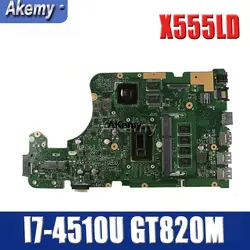 Amazoon X555LD материнская плата для ноутбука ASUS X555LD X555LP X555LA X555L X555 Тесты на борту плата 4G-RAM I7-4510U GT820M