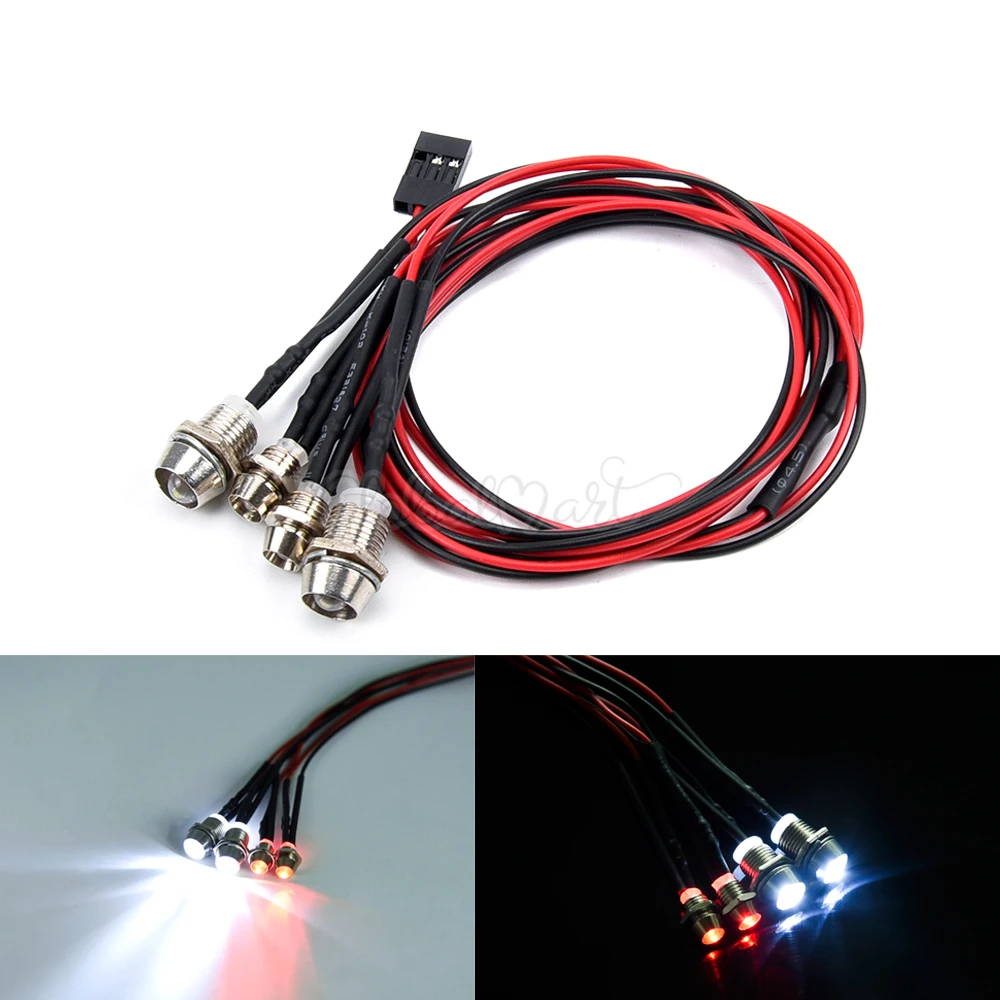 4 шт./лот RC модель Drift Car LED Night 5 мм и 3 фары светодиодные для запчасти | Игрушки хобби