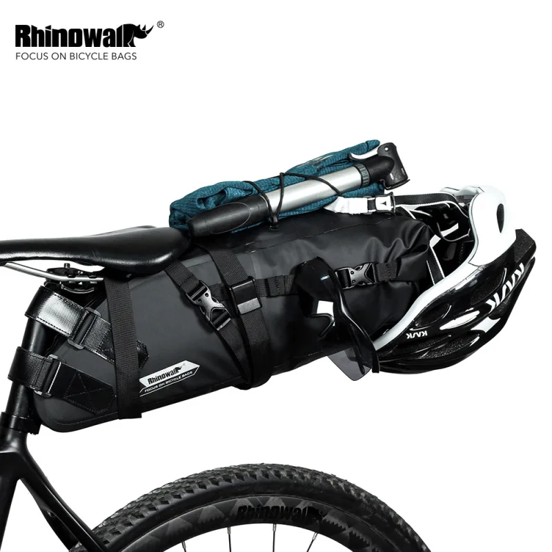 

Rhinowalk Rhino Full Waterproof Bicycle Saddle Tail Bag Large Capacity 10L Road Bike Lightweight Long Distance Riding