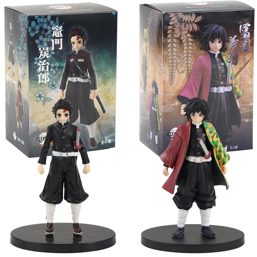

16-18cm Anime Demon Slayer Kimetsu no Yaiba Kamado Tanjirou Tomioka Giyuu PVC Action Figure Model Toy Brinquedos Birthday gifts