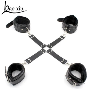

New Vintage Women Men Harness Leather Belt Bondage Sexy Gothic Punk Corset Fur Leather Metal Leg garters Female belt Straps