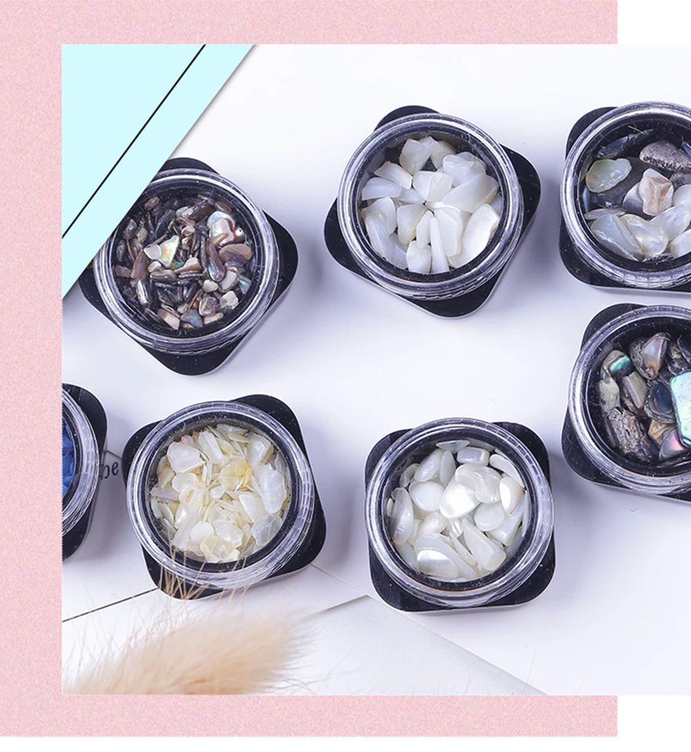 

Mixed Colorful 3D Abalone Shell Irregular Nail Art Decorations Nails Shimmer Pearl Jewelry Glitter Manicure Accessories Tools
