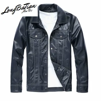

100% Leather Jacket Real Sheepskin Coats Men 2020 Spring New Fashion Style of Moto&Biker Coasual Jackets YZX1232