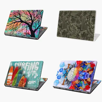 

Retro Hawaiian Tribal Shark And Collage laptop sticker skin for MacBook HP Acer Dell ASUS Lenovo