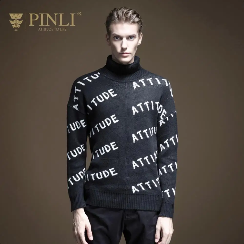 2019 распродажа мужские вязаные свитера с надписью весенний мужской свитер Pinli