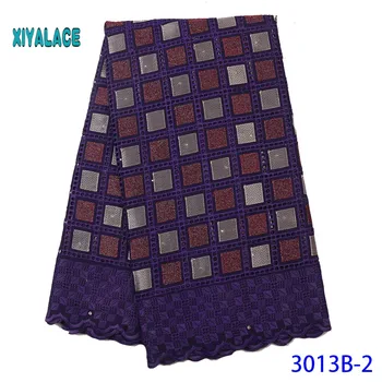 

Luxury African Mesh Lace Fabrics 2019 High Quality Nigerian French Tulle Lace with Stones Net Lace Fabric YA3013B－2