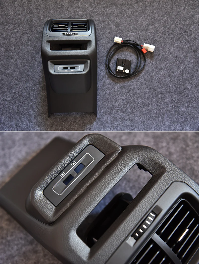 Для VW MQB Touran заднее сиденье USB розетка зарядное устройство подлокотник задний вентиляционное отверстие LHD Автомобиль