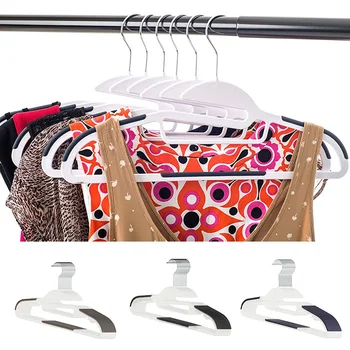 

10 Pcs ABS Coat Hanger Durable Hat Home Seamless Towel Drying Rack Non Slip Solid Wardrobe Space Saving Trouser Heavy Duty