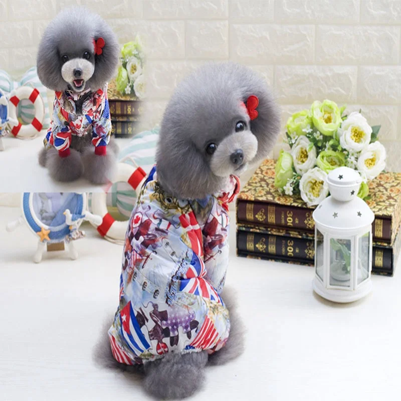 

Autumn Winter 4 Legged Coat Outfit Pet Dog Clothes Warm Christmas Sweater For Small Dogs Pet Jumpsuit Supplies