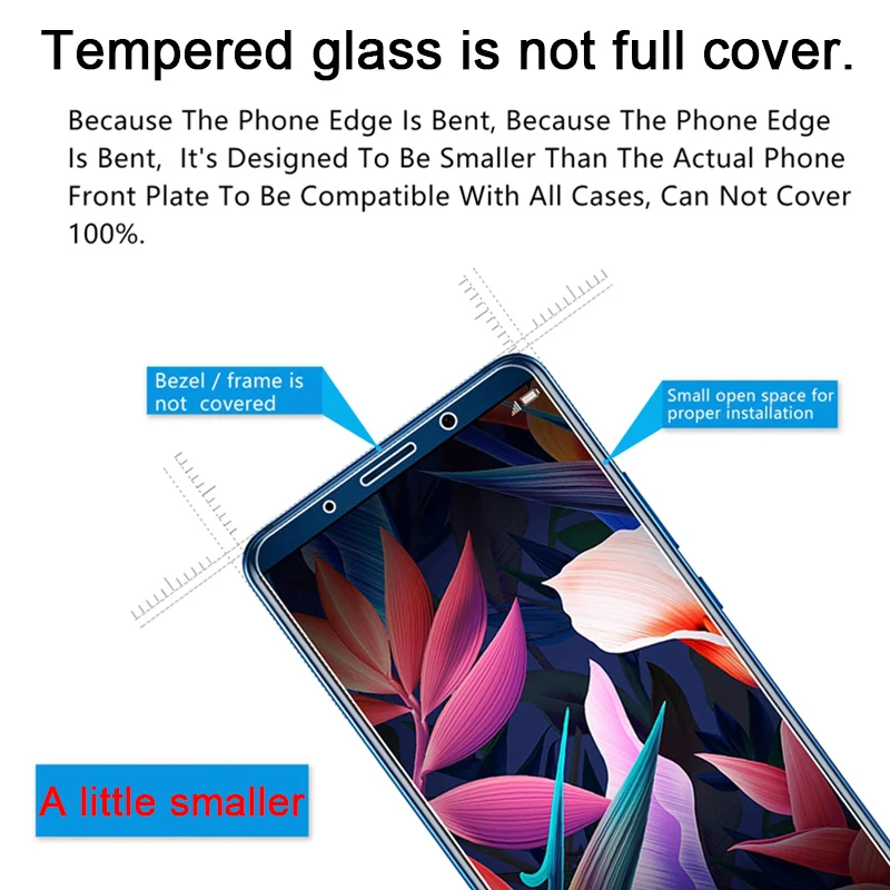 2pcs 9H Hard Toughed Tempered Glass for Huawei Y9 Y7 Pro Y6 Prime HD Protective Glass Screen Protector For Huawei Y5 Prime Y3