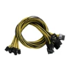 PCIe 6-контактный до 8-контактный (6 + 2) штекер-штекер PCI-E кабель питания для блока питания GPU адаптер для блока питания для майнинга Ethernet ► Фото 3/6