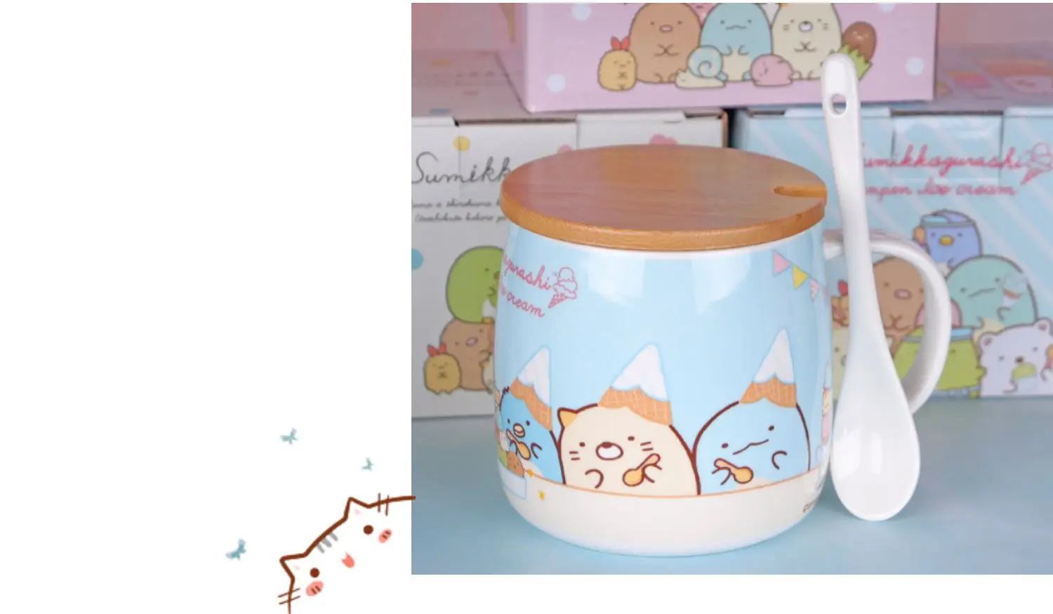 Anime Cartoon Sumikko Gurashi Corner Bio Cartoon Cute Ceramic Mug Drinking Milk Coffee Tea Water Cups Home Office Breakfast Cup