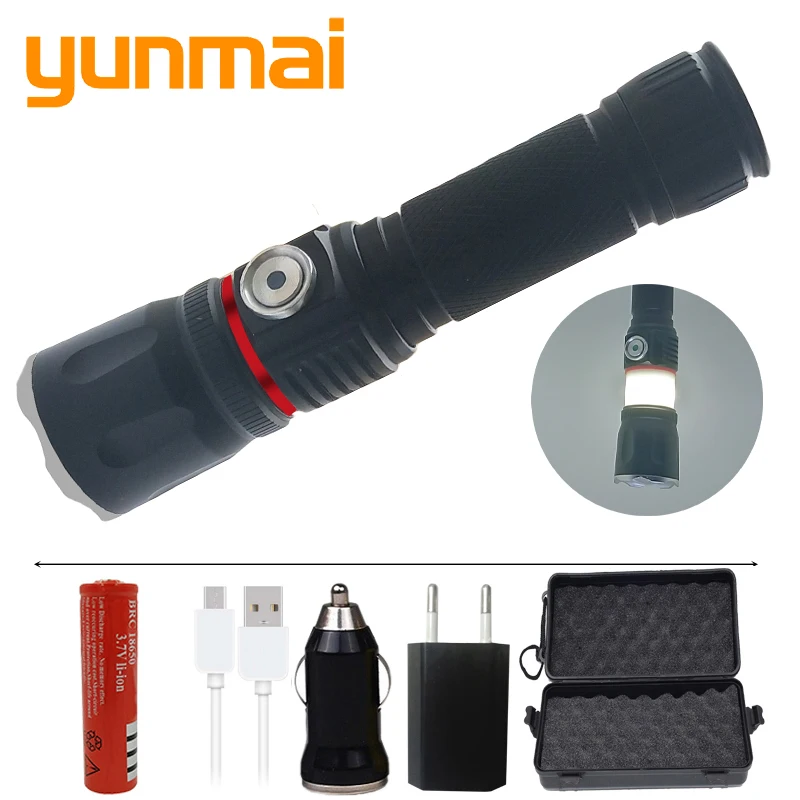 

1809COB Super Powerful LED Flashlight XM-L2 U3 Tactical Torch USB Rechargeable Linterna Waterproof Lamp Ultra Bright Lantern