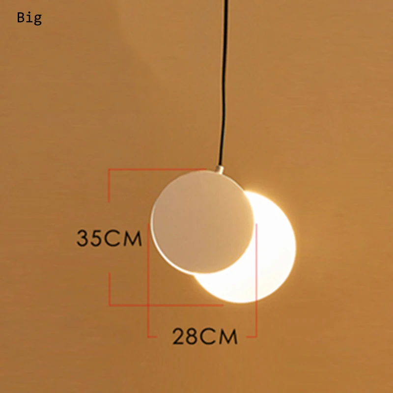 A 28CM Современный круглый Eclipse светодиодный подвесной светильник ing акриловая Подвесная лампа для гостиной кафе домашний декор подвесной светильник - Цвет корпуса: A 28CM