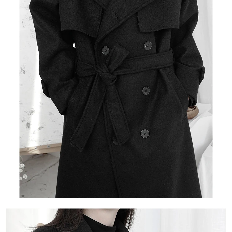 maxi puffer coat womens Hidden 2020 Autumn and winter new classic double-breasted loose deconstruction of the women's coat small Korean version of the warmest winter coats for women