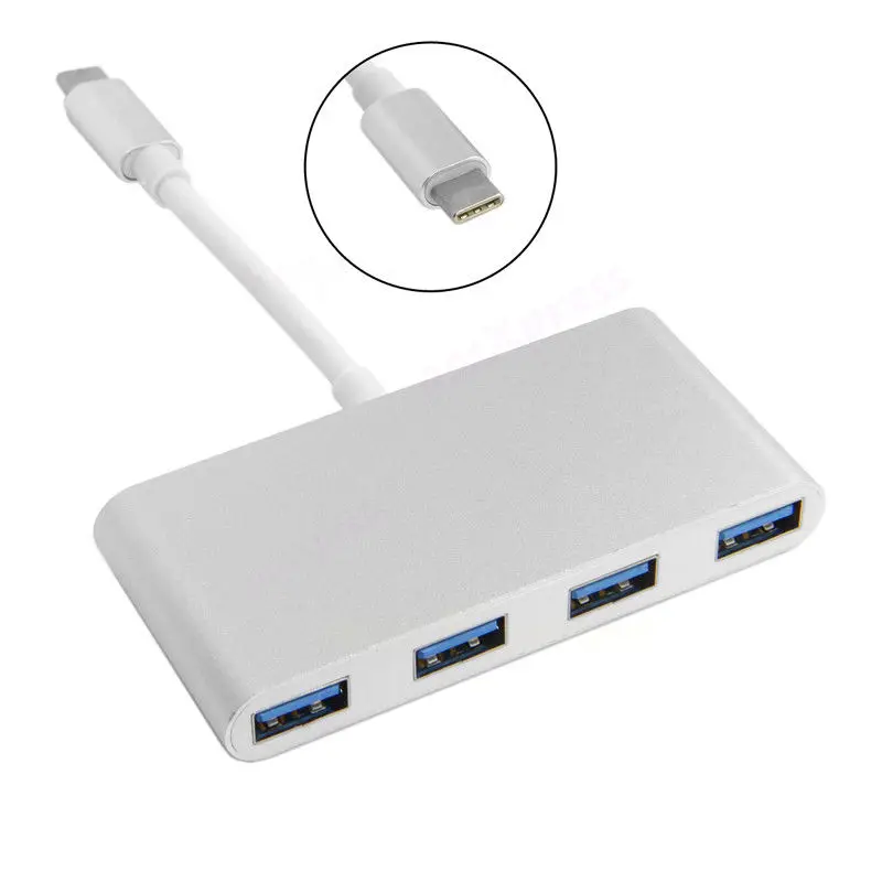 Usb 3,1 Тип с разъемами типа C и Usb 3,0 4 Порты и разъёмы Hub адаптер Usb-C Алюминий