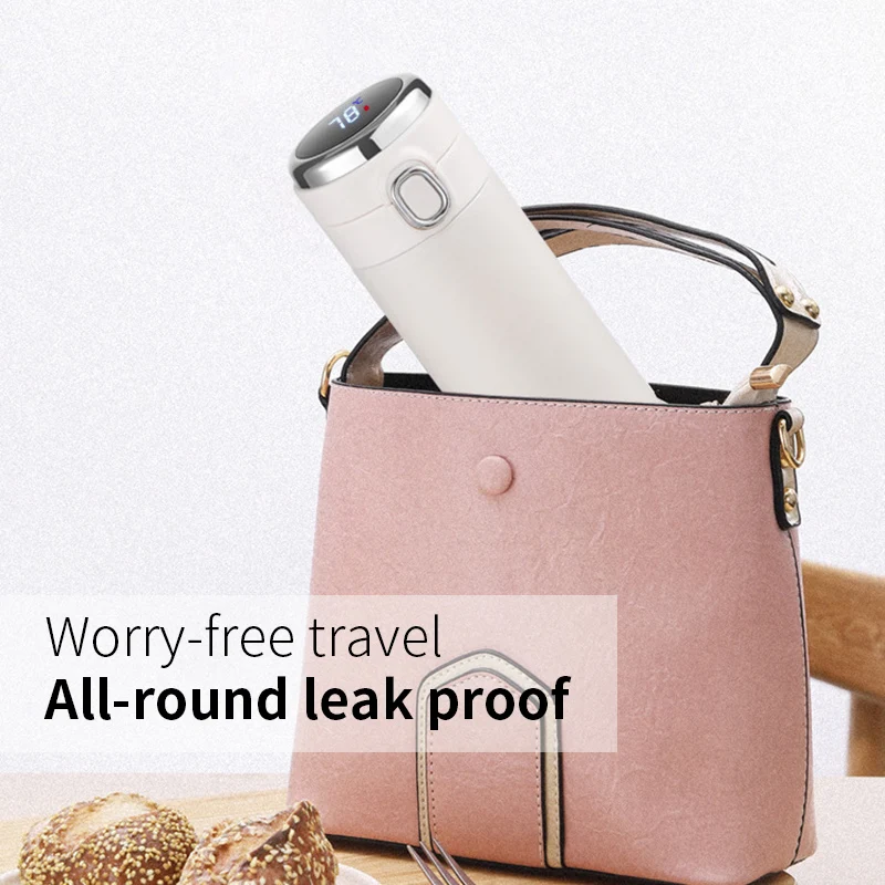 Stainless Steel Smart Water Bottle Temperature Display Vacuum Flask Portable Intelligent Thermoses Coffee Tea Cups for Travel