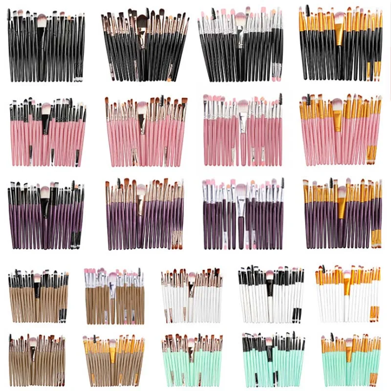 20 кистей для макияжа набор кисть теней век нейтральная глаз кисточка лица с