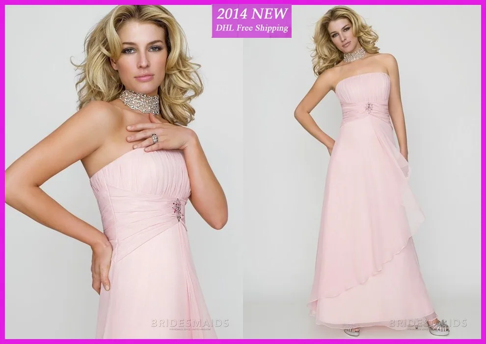 

WE-27 New Elegant Pink Sweetheart Chiffon Mother Of The Bride Dresses With Crystal Beading Ankle Length Formal Dresses Women