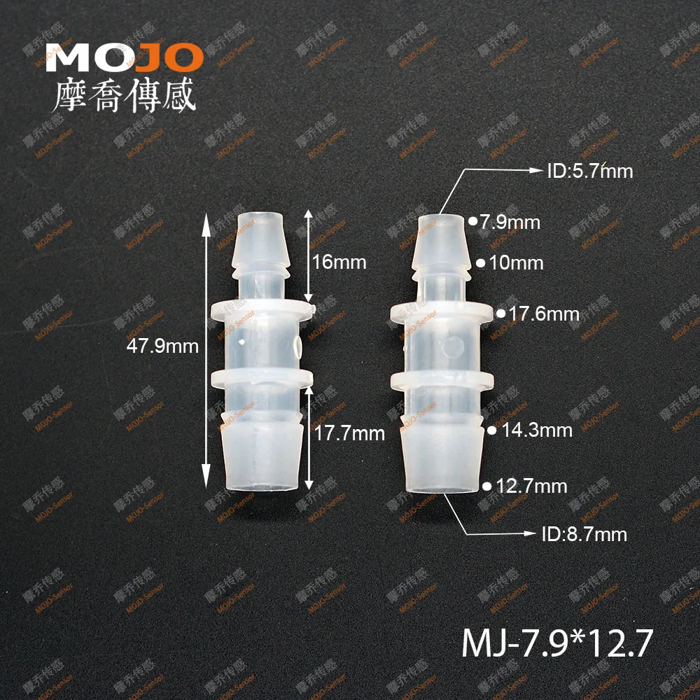 MJ-S7.9x12.7(100 шт./лот) PP Reducing Straght Тип колючей воды фитинги разъемы