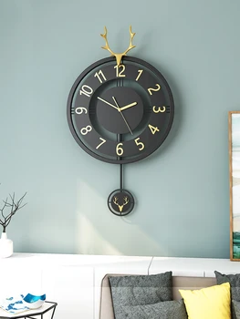 

Large Black Creative Wall Clock Living Room Modern Design Wall Clock Kitchen Silent Gold Reloj De Pared Home Watch BA60WC