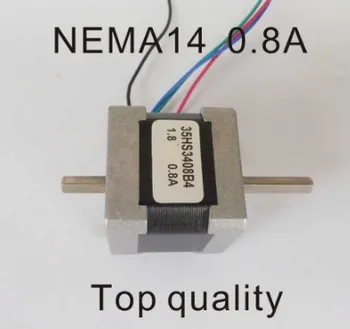 

NEMA14 dual shaft Stepper Motor 18N.cm 25oz-in Motor Length 34mm CE Rohs CNC Stepping Motor