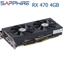 Safira rx 470 4gb placa de vídeo 256bit gddr5 placas gráficas para amd rx 400 série cartões rx470 dvi DVI-D interface 2048sp usado