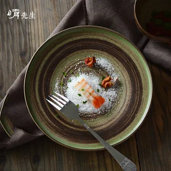 

A Sunny Day To Fake Something Antique Jindezhen Coarse Ceramic Folk Custom Feng Shui Ripple Manual Pull Plate, Utensil, Plate