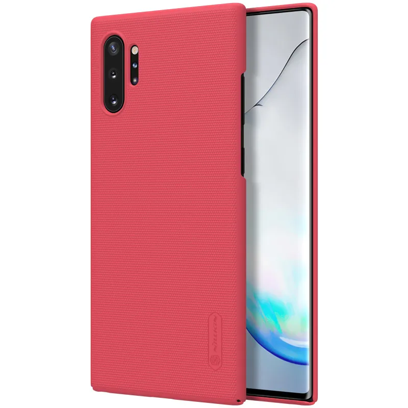 10 шт./лот NILLKIN Супер Матовый щит Матовый ПК Жесткий Чехол для samsung Galaxy Note 10 plus чехол - Цвет: Красный