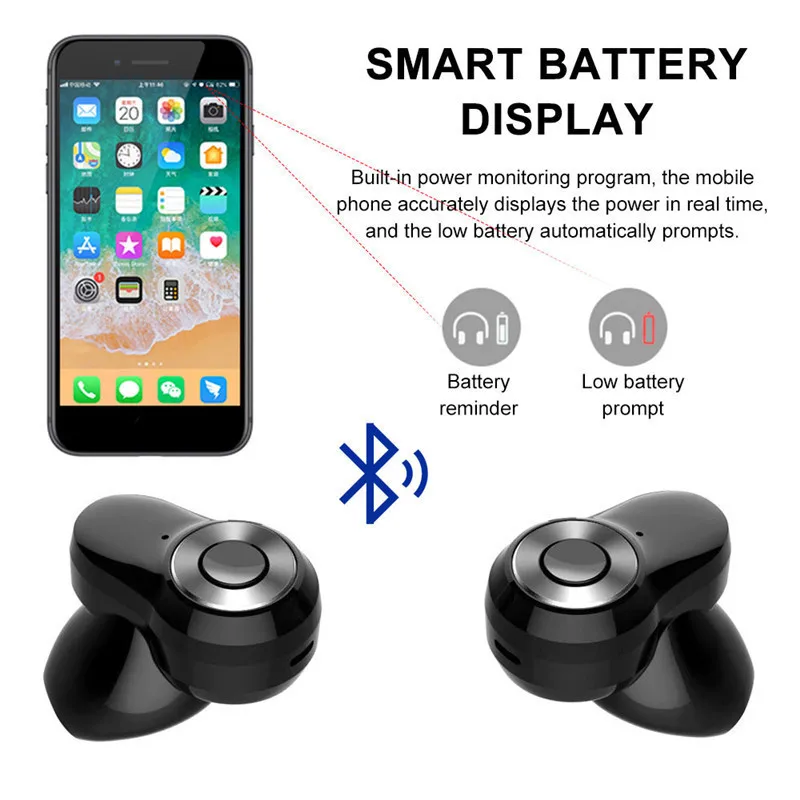 TWS bluetooth 5.0 Earphone Wireless Earbuds 3500mAh Power Bank Headset Smart Touch buy china direct with Mic Stereo earphone