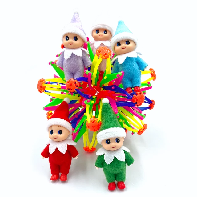 5pcs/lot Christmas Baby Elves Doll Decoration Christmas Elf Babies With Moveable Arms & Legs 1