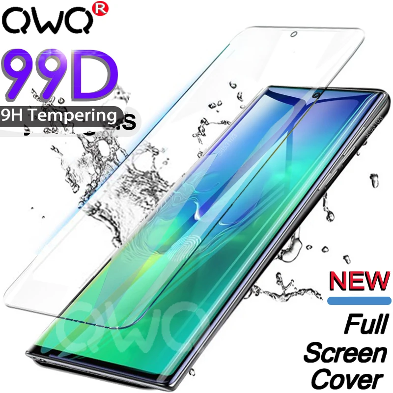 

Tempered Glass Film For Samsung Galaxy A50 A70 Note 10 Plus 8 9 99D Full Curved Screen Protector For Samsung A80 A20E A30 A20 9H