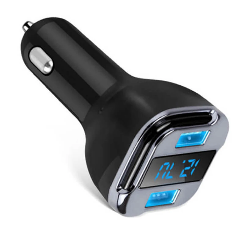 2 в 1 Универсальный двойной USB 12-24V черный лучшее автомобильное зарядное устройство gps трекер локатор