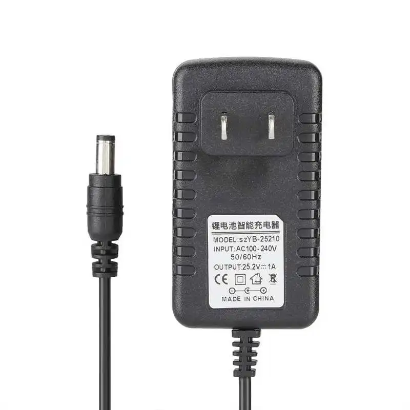 25.2V/1A Li ion Fast Charger Adapter Input with Multi Protections Lithium Battery Charger Adapter charger adapter battery charger fast charger battery charger adapter
