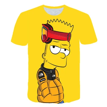 

impson And his Son New kids Fashion T-Shirt Funny Homer 3D Printed Short Sleeve T-shirt Tops Boys and Girls Clothing 100-160CM
