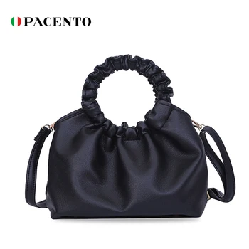 

PACENTO Women Casual Crossbody Shoulder Bags Pu Leather Messenger Bag Ruched Hobo Bag Small Purses and Handbags Dumpling Simple