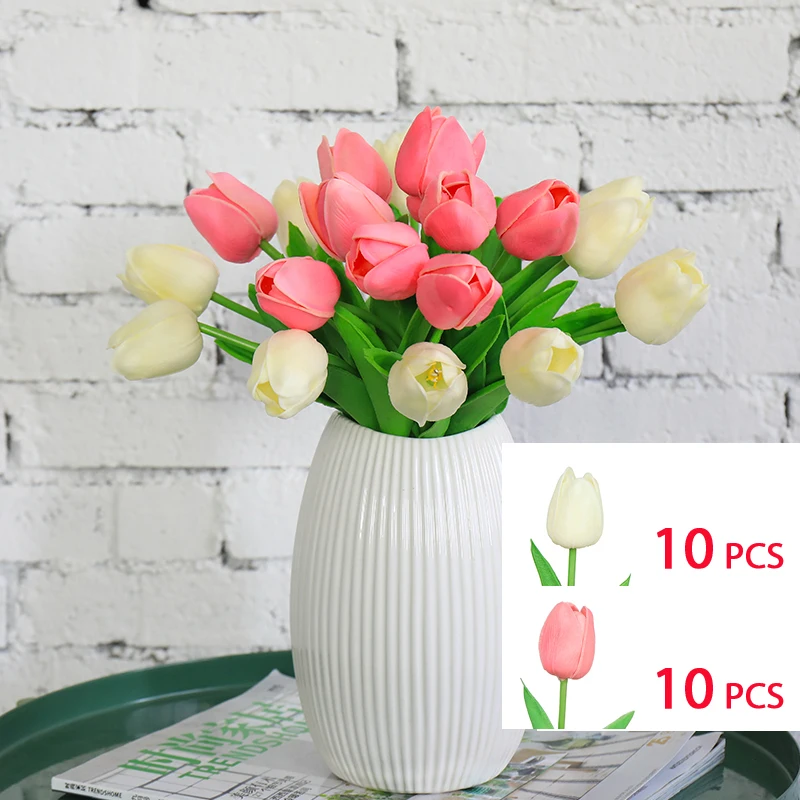 28 шт. тюльпан Флорес Искусственные цветы латекс Tulipany красота навсегда Свадебный Роскошный домашний декор осень украшения подарок на день Святого Валентина
