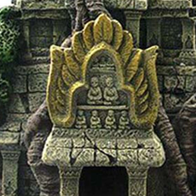 Temple vietnamita para pecera, ornamento de paisajismo, artesanía de simulación, decoraciones de Acuario, entretenimiento de peces, lugar de ocultamiento, P15D