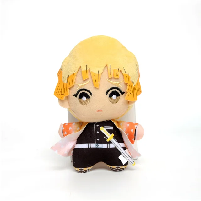 15cm Japan Anime Demon Slayer Tomioka Giyu Kamado Tanjirou Kamado Nezuko Agatsuma Zenitsu Plush Toys Doll Peluche Women Gift Agatsuma Zenitsu