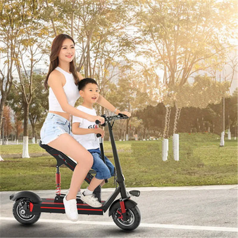 Электрический скутер Daibot с сиденьем для детей, два колесных электрических скутеров, 10 дюймов, 36 В, 350 Вт, портативный складной электрический велосипед для взрослых