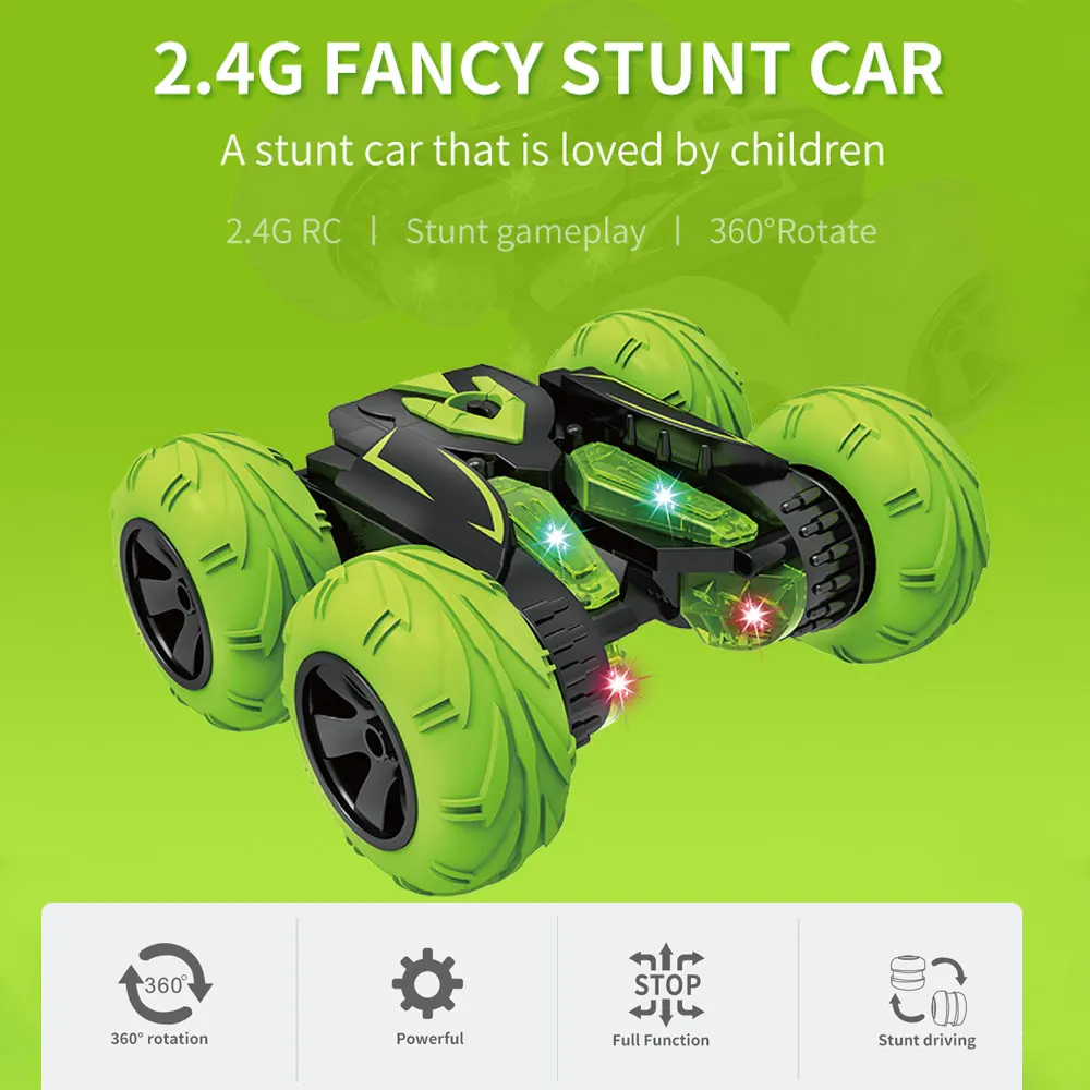 2,4 Ghz RC автомобиль 3D вращающийся Дрифт трюк RC гоночный автомобиль Дрифт автомобиль светодиодный флип деформационный автомобиль робот пульт дистанционного управления электрические игрушки