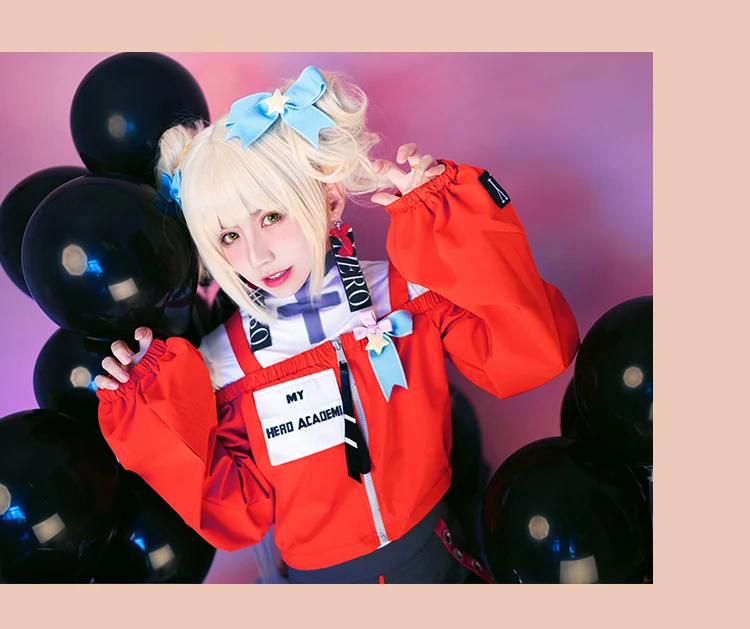 Костюм для косплея Toga Himiko Cross My body из аниме «Мой герой» Тога химико(Toga Himiko Cross my body), топ, юбки, парик, наряды, костюмы на Хэллоуин для женщин