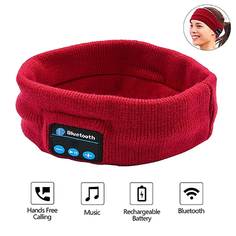 Беспроводная bluetooth гарнитура стерео наушники для фитнеса бега сна упражнения