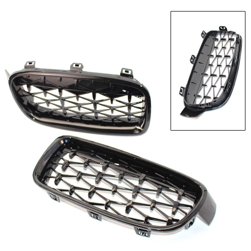 

Diamond Meteor Style Car Front Grille For BMW 3 Series F30 F31 320i 328i 330i 335i 2013 2014 2015 2016 2017 2018 Gloss Black