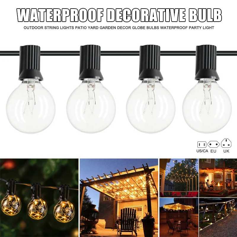 Hot LED Stringlight Decoration Bulbs Lights Hanging for Home Patio Garden Party Outdoor FAS6