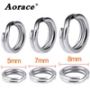 50/100Pcs Fishing Rings Stainless Steel Split Rings High Quality Strengthen Solid Ring Lure Connecting Ring Fishing Accessories ► Photo 1/6