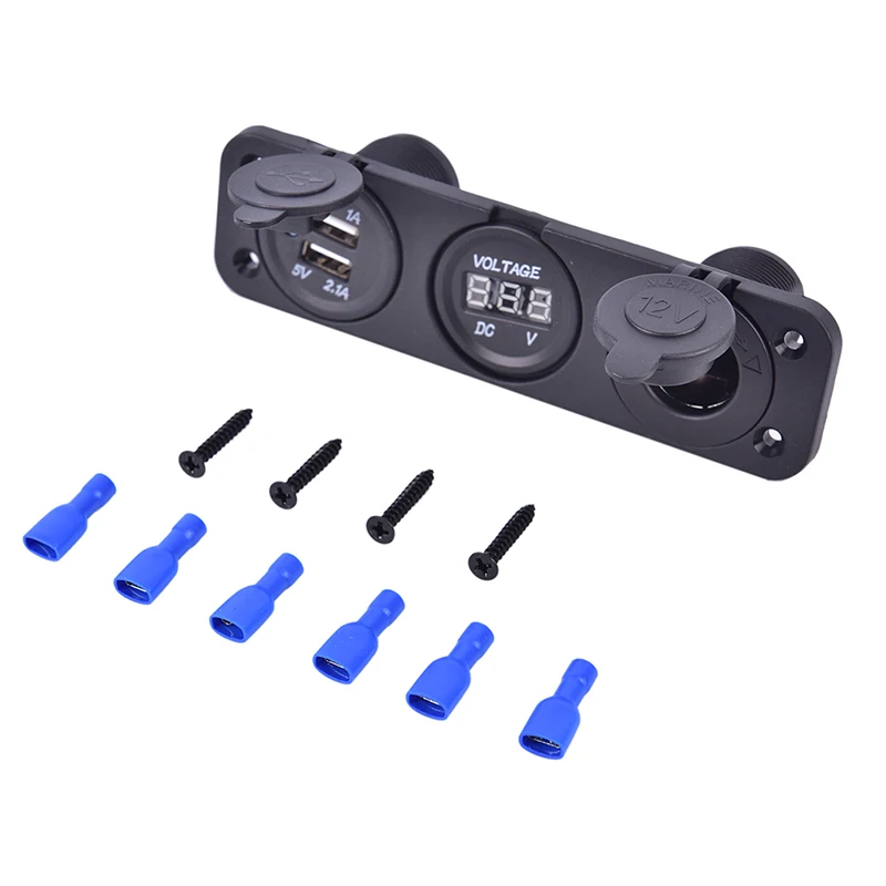 1 комплект 12V Dual USB Автомобильное зарядное устройство розетка для автомобильного