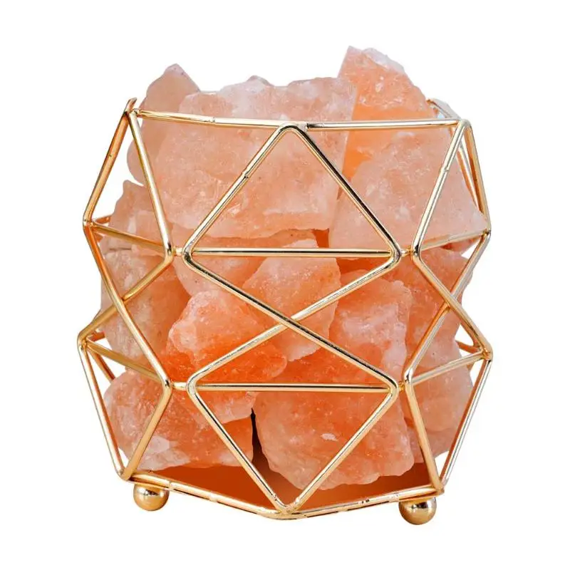 

Crystal Salt Stone LED Night Light Iron Art Birthday Gift Table Ornaments