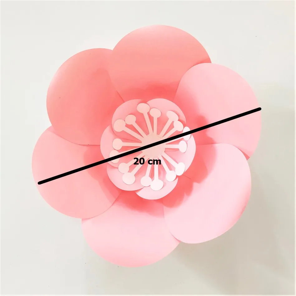 Бумажные цветы для настенного декора 20 см бумажная Роза DIY свадебные фоны украшения детский душ Детская мода шоу Цветочные искусства Ремесла